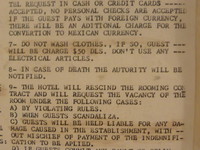 Rule number 8: 'In case of death, the autority [sic] will be notified'