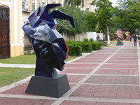 A public art display along the Paseo de Motejo