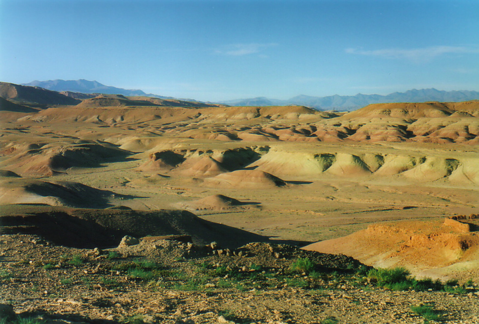 The view of surrounding landscape from the ksar at Aït Benhaddou