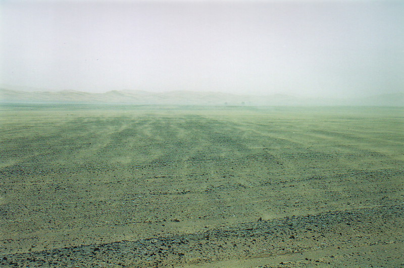 Sand snaking across the desert