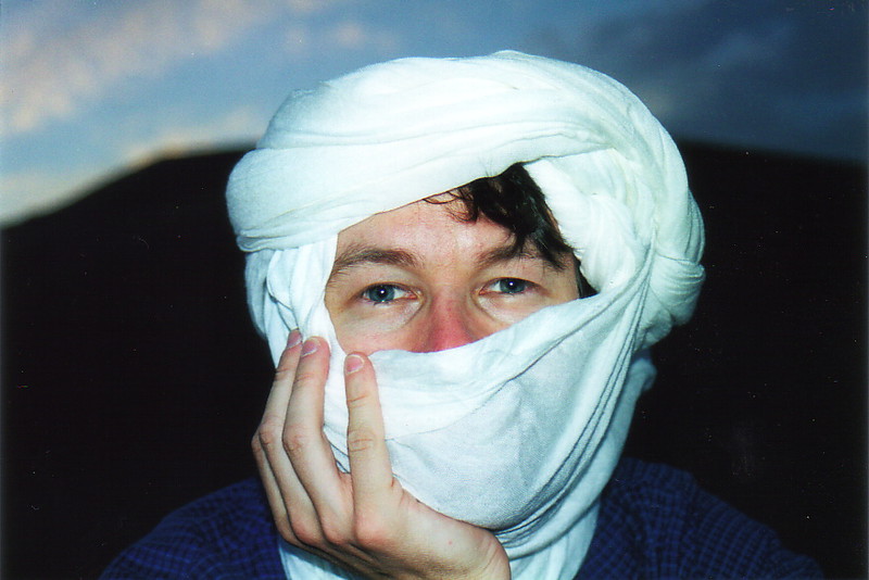 Mark wearing a desert turban