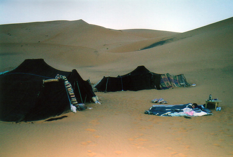 A desert camp