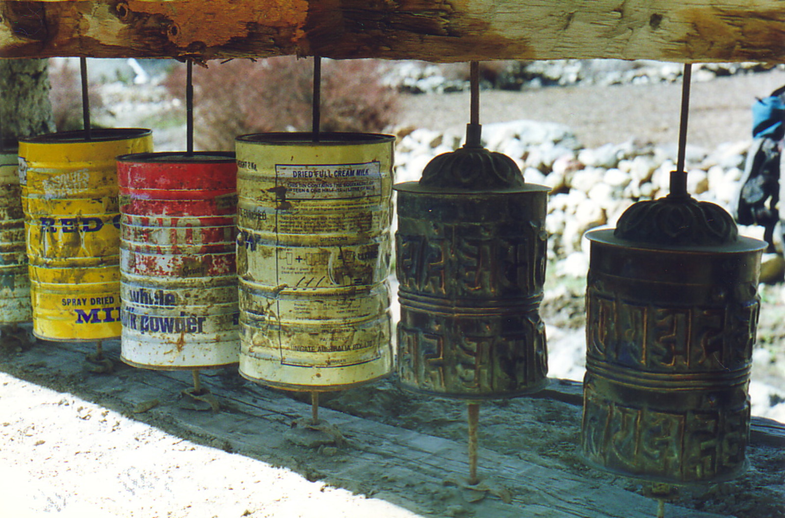 Nepalese prayer wheels