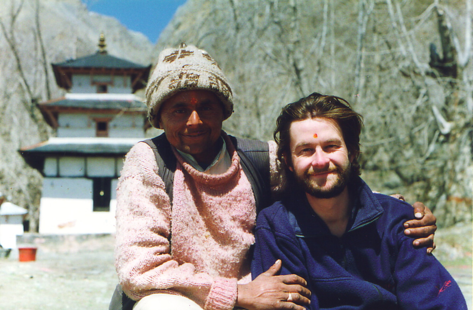 Receiving puja in Muktinath