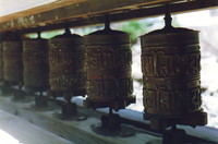 Nepalese prayer wheels