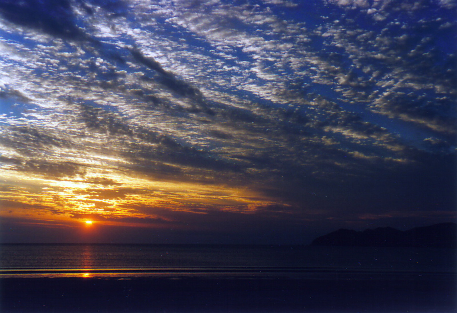 Sunset over Mahia Beach