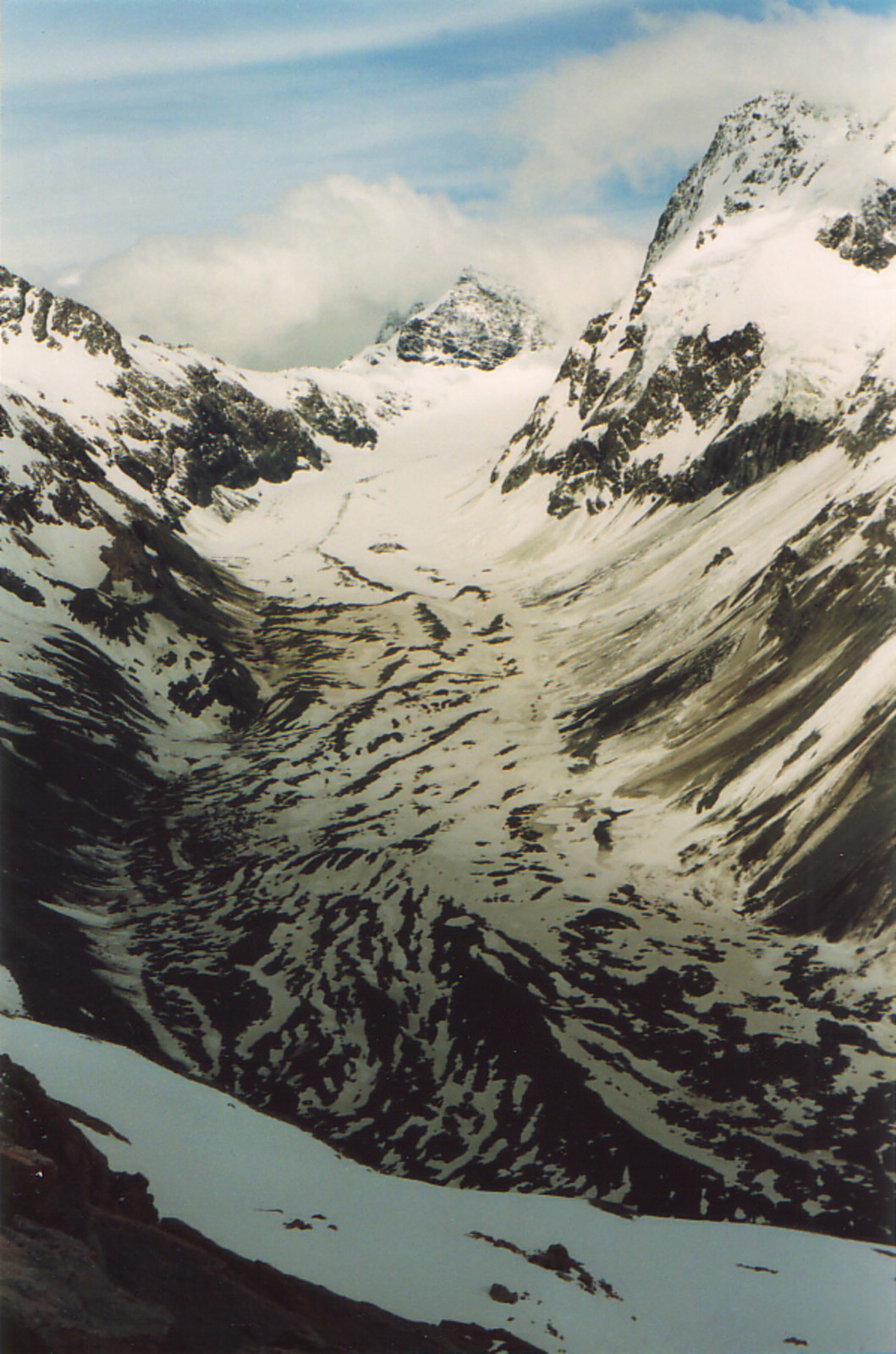 Mueller Glacier from the peak of Mt Ollivier