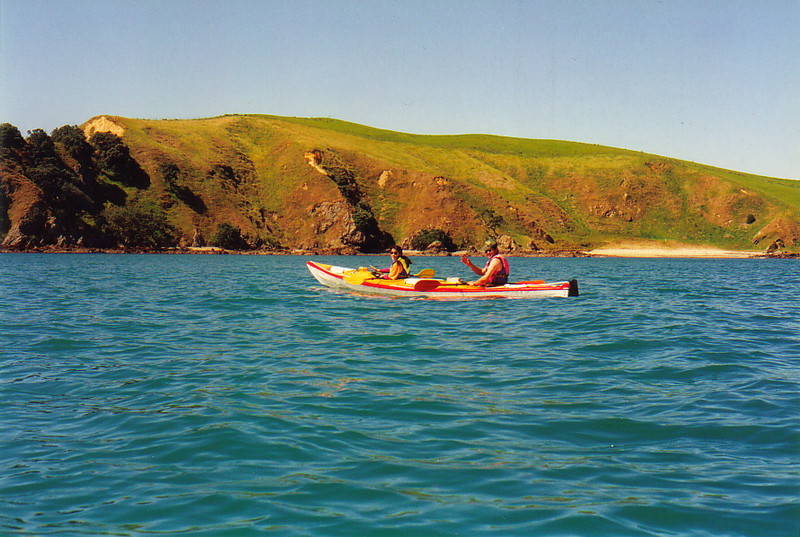 A sea kayak in Auckland harbour