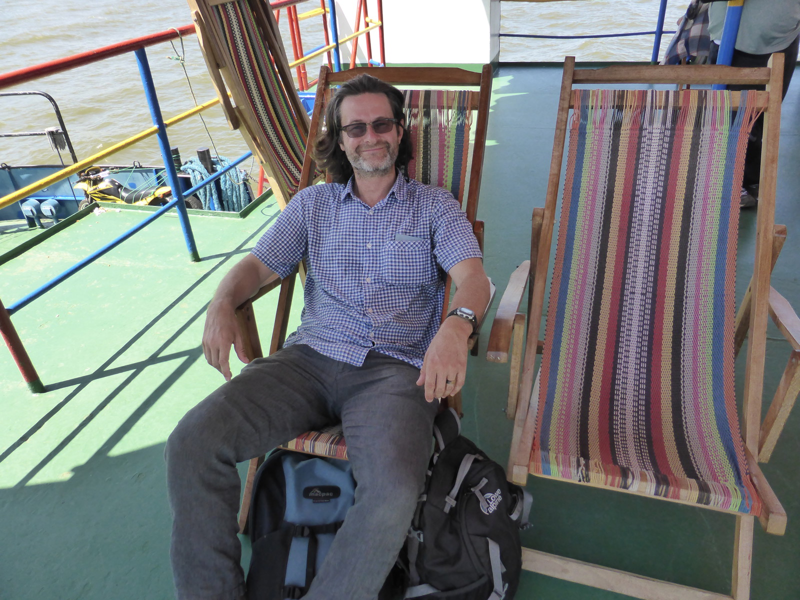 Mark relaxing in his shady deckchair