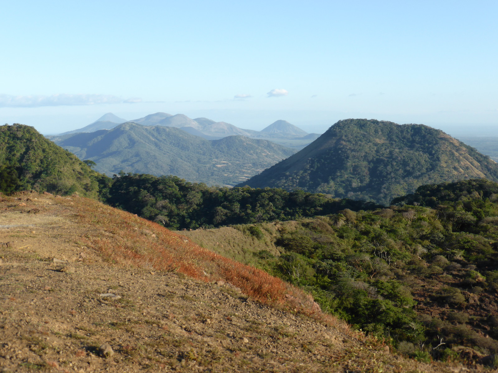 The view east along the Maribios chain of volcanoes