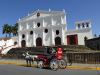 The carriage outside the Convento y Museo San Francisco