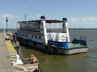 The ferry, with first class on the top deck and second class below