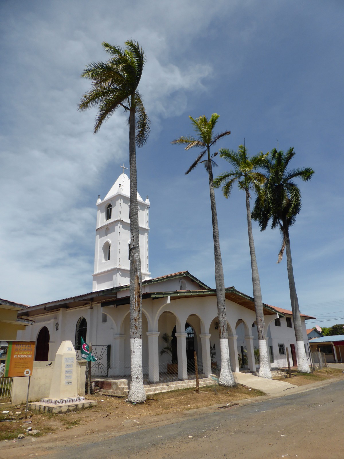 The church on the main square in Pedasí