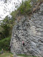 A basalt rock formation north of Boquete that is used for rock climbing