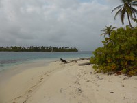 Our anchorage from one of the beaches in the Cayos Holandeses