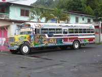 A chicken bus in Portobelo