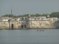 Fuerte de San Fernando guards the northern shore of the Bocachica entrance to Cartagena