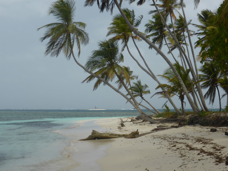 A lovely beach on the island to the west of our anchorage