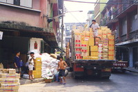 A backstreet scene in Bangkok