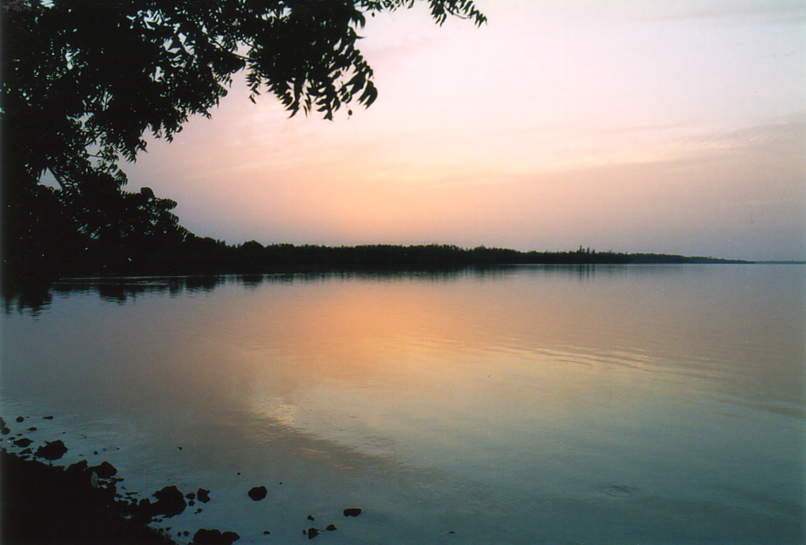 Sunset over the River Gambia at Tendaba Camp