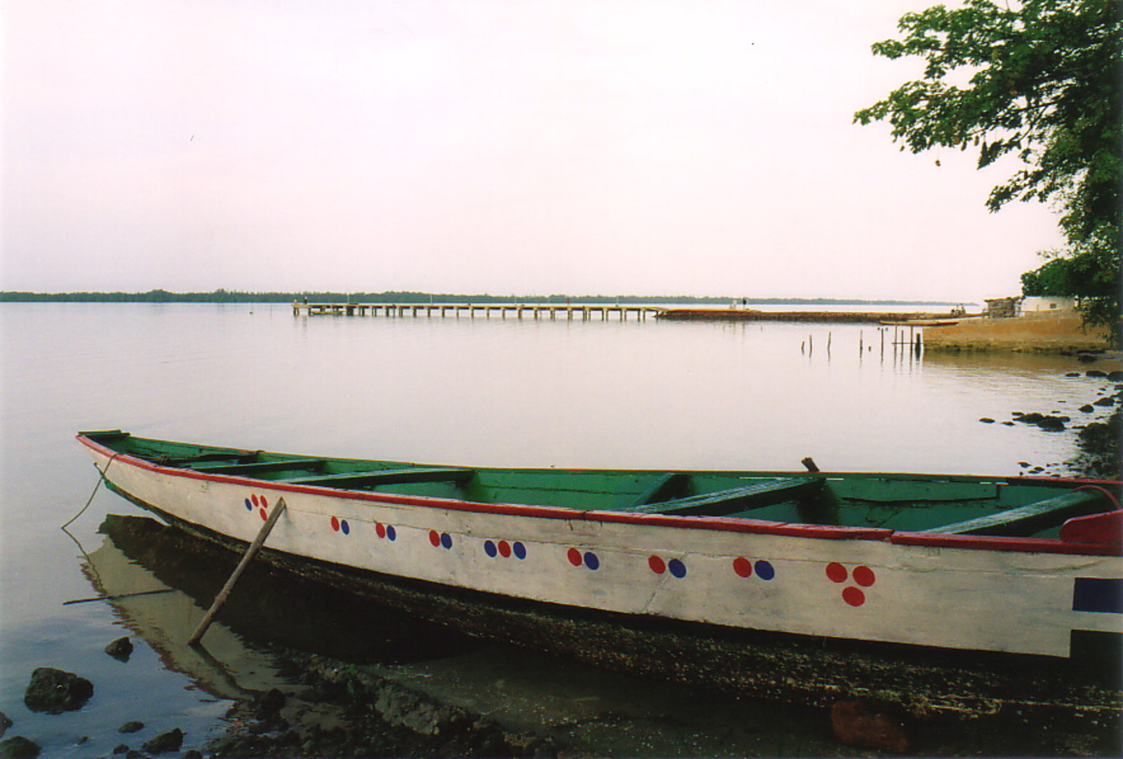 A pirogue on the River Gambia at Tendaba Camp