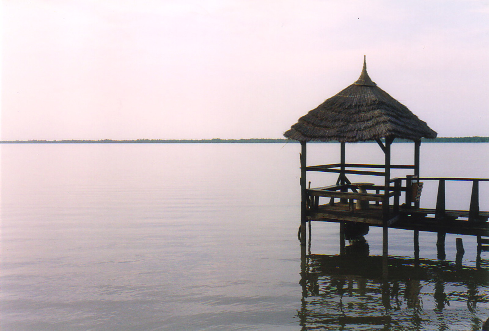 A pier on the River Gambia