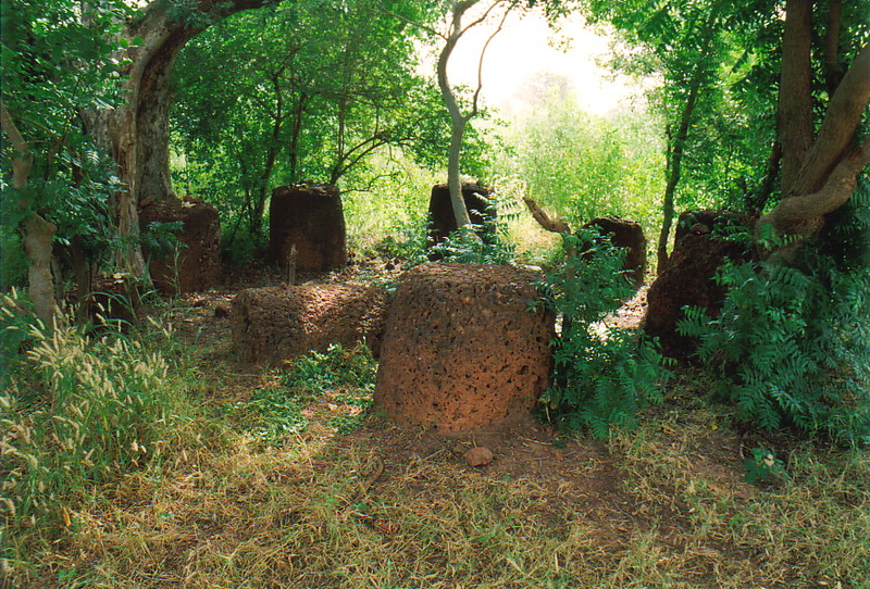 An ancient stone circle at Lamin Koto near Jangjang Bureh